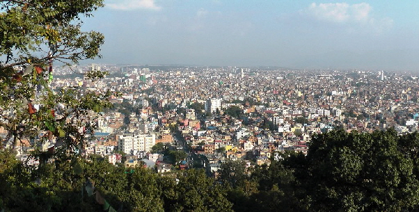 k-Nepal - Affentempel Blick auf Kathmandu (1)