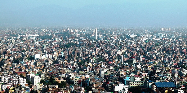 k-Nepal - Affentempel Blick auf Kathmandu (2)