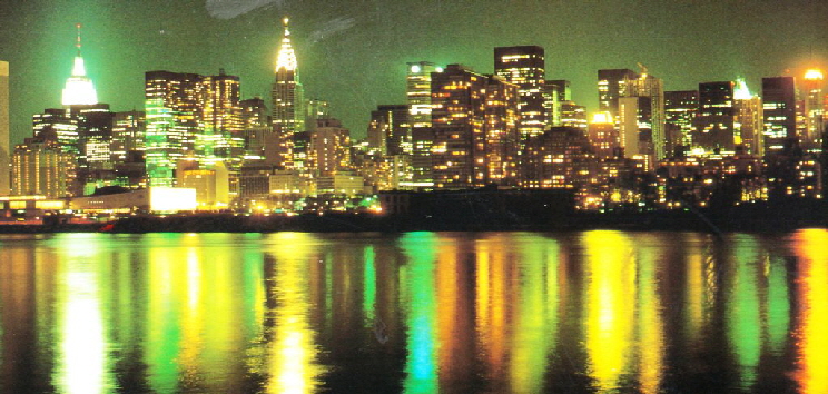 k-New York Skyline am Abend